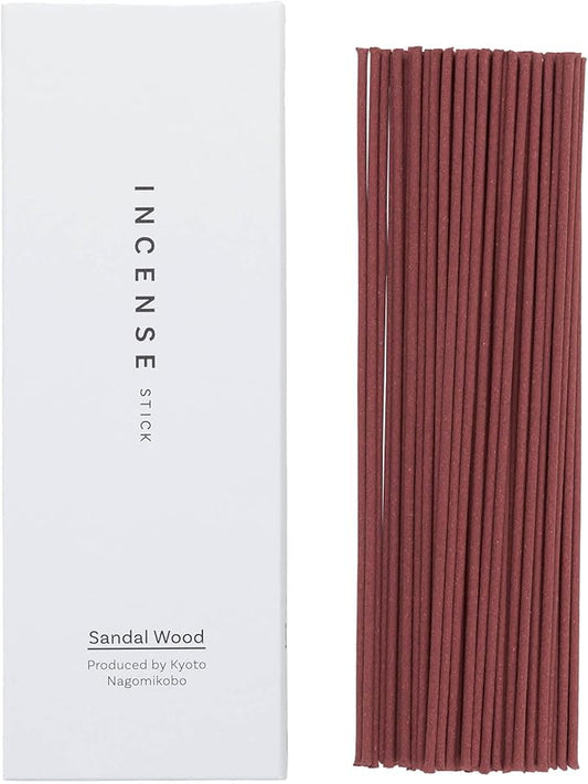 Kyoto Sandalwood Incense Sticks - Japanese Temple Aroma, Ideal for Relaxation & Meditation, Approx. 60 Sticks (0.044 Pounds) - Premium Quality Incense for Spiritual & Home Use Nagomikobo