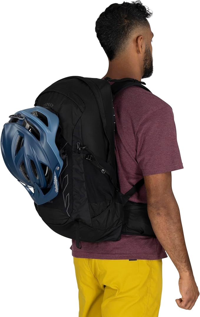 Osprey Talon 22L Men's Lightweight Hiking Backpack - Small Daypack for Travel & Camping, Scoria Blue/Night Shift