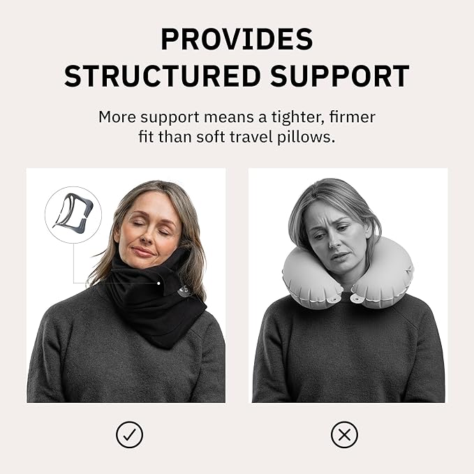 trtl Pillow Junior Kids Travel Pillow for Sleeping - with Built-in Head and Neck Support - Comfortable Kids Neck Pillow for Traveling - Compact and Machine-Washable - Zebra