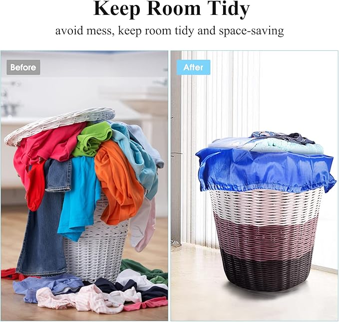 OTraki 28x45 inch Extra Large Laundry Bag 2 Pack Drawstring Laundry Hamper Bag Heavy Duty Dirty Clothes Bag Washable Organizer Storage for Camp Home Dorm Hotel Laundromat Blue