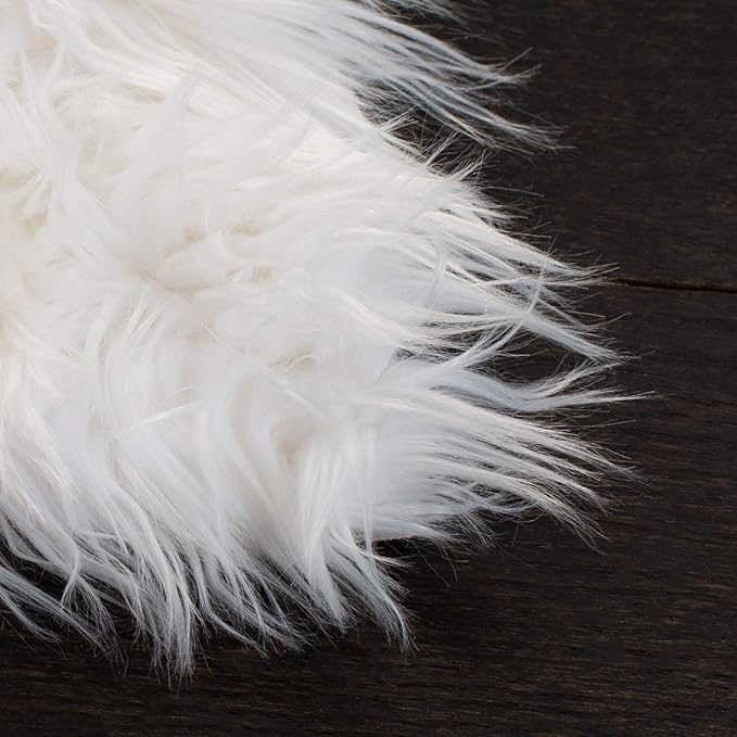 SAFAVIEH Faux Sheep Skin Collection Runner Rug - 2'6" x 12', Ivory, Silken Glam Design, Non-Shedding & Easy Care, 2.35-inch Thick Ideal for High Traffic Areas in Living Room, Bedroom (FSS115A)