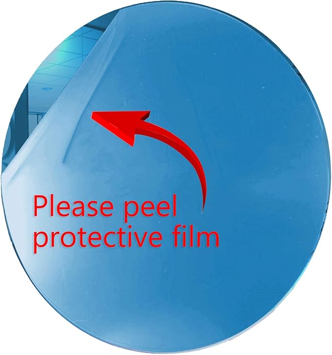 Marketing Holders Acrylic Mirror 10" Wide Round Medium Blue .118" Thick No Adhesive Reflective Pieces Perfect for DIY Arts and Crafts School Projects Home or Office Decor Special Events