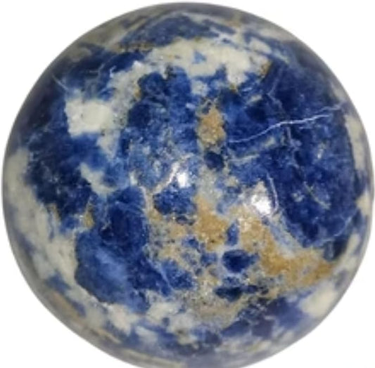 Jet Sodalite Crystal Ball 50-55 mm – Natural Healing Gemstone Sphere for Positive Energy, Meditation, Reiki, Chakra Balancing, Home Décor & Collectible Crystal