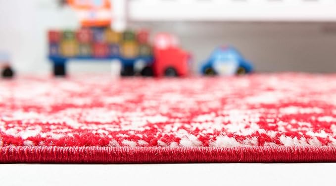Rugs.com Arlington Collection Rug – 10' x 14' Red Medium-Pile Rug Perfect for Living Rooms, Large Dining Rooms, Open Floorplans