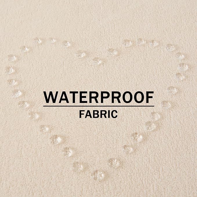 Kevin Textile 12x20 Inch Lumbar Pillow Cover 1 Pack Soft Boucle Textured Decorative Waterproof Rectangle Cushion Elegant Accent Pillow for Couch Sofa Chair Bed Home Decor Indoor Outdoor Beige