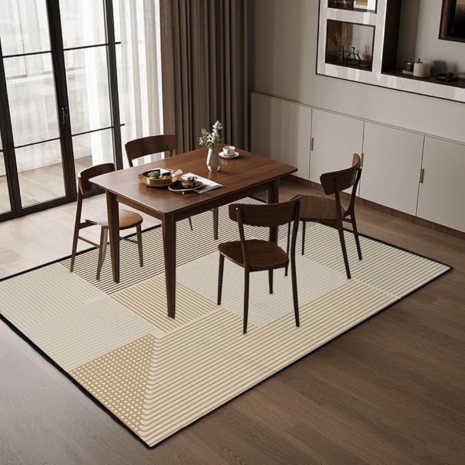 Abstract Washable Area Rug 5x7Ft Soft Non Slip Durable High Traffic Rug for Living Room, Bedroom & Home Office