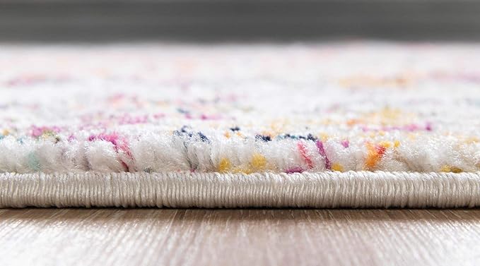 Rugs.com Arlington Collection Rug – 5 Ft Octagon Multi Medium-Pile Rug Perfect for Living Rooms, Kitchens, Entryways