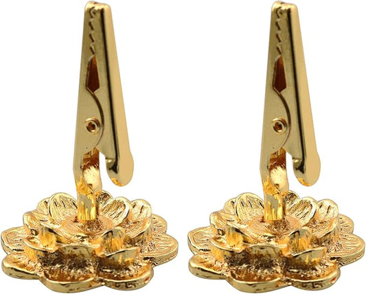 LQ Industrial 2pcs Incense Holder Clip 45x30mm Incense Coil Spiral Burner Incense Stick Standing Clamp with Lotus Base Buddhism Supplies for Home Decor
