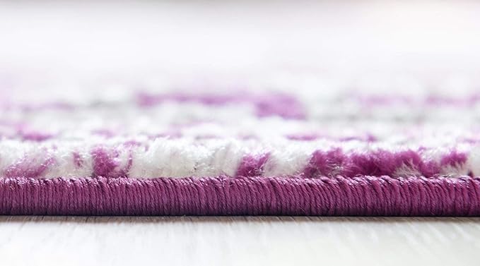 Rugs.com Arlington Collection Rug – 8 Ft Square Purple Medium-Pile Rug Perfect for Living Rooms, Kitchens, Entryways