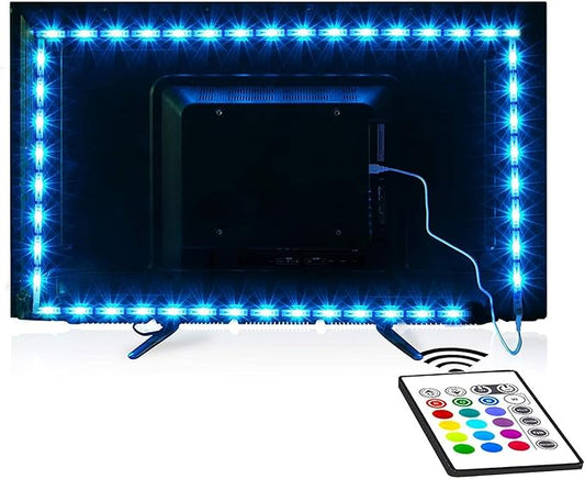 maylit Tv Led Backlight, 16.4ft Led Strip Lights for 75-85in Tv, Tv Lights kit with Remote, RGB Bias Lighting for Room Decor