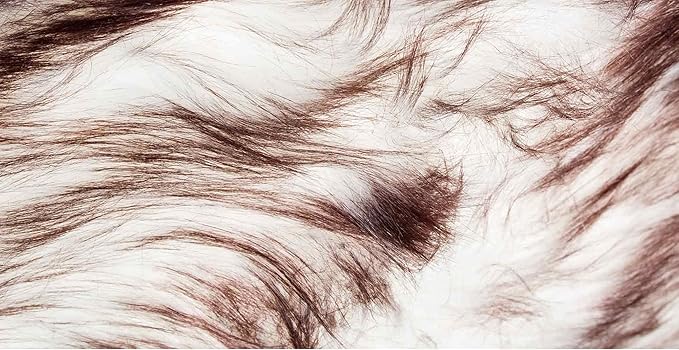 Luxe Gordon Faux Fur Rug with Soft and Fluffy Pile | Machine Washable Living Room Rug with Anti-Slip Backing | Cruelty-Free Area Rugs for Office or Bedroom, Gradient Chocolate, 6 ft Dia.