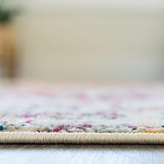 Rugs.com Arlington Collection Rug – 8 Ft Square Multi Medium-Pile Rug Perfect for Living Rooms, Kitchens, Entryways