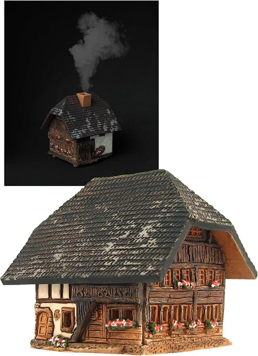 Handmade Ceramic Art Cone Incense Holder Room Decoration Handcrafted Collectible Miniature Küherstock House in Emmental, Switzerland R346