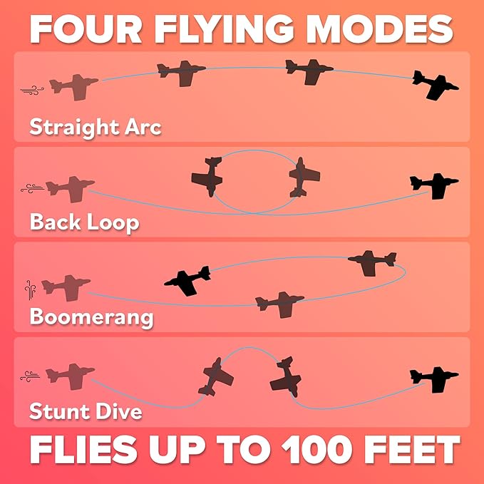 Foam Airplanes for Kids - Best Girl Toys Age 4 & Up - Engaging Toy for 7 Year Old Girl Birthday Gifts - Stocking Stuffers for Girls All Ages - Fun Sports Toy & Party Favors & Outdoor Toys Age 6-8+