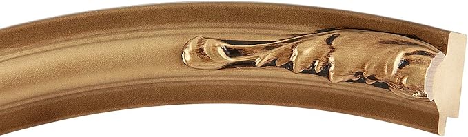 OVALCREST Round Beveled Wall Mirror for Home Decor - Florence Style - Desert Gold - 22x22 Outside Dimensions