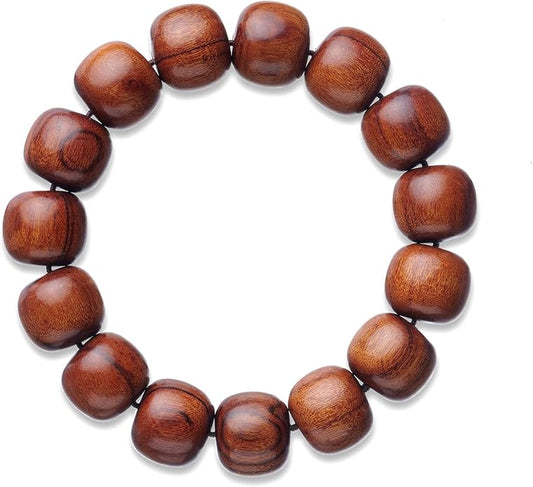 Natural Wooden Adult Bracelet Spring Chain Bracelet， 1pc/pack