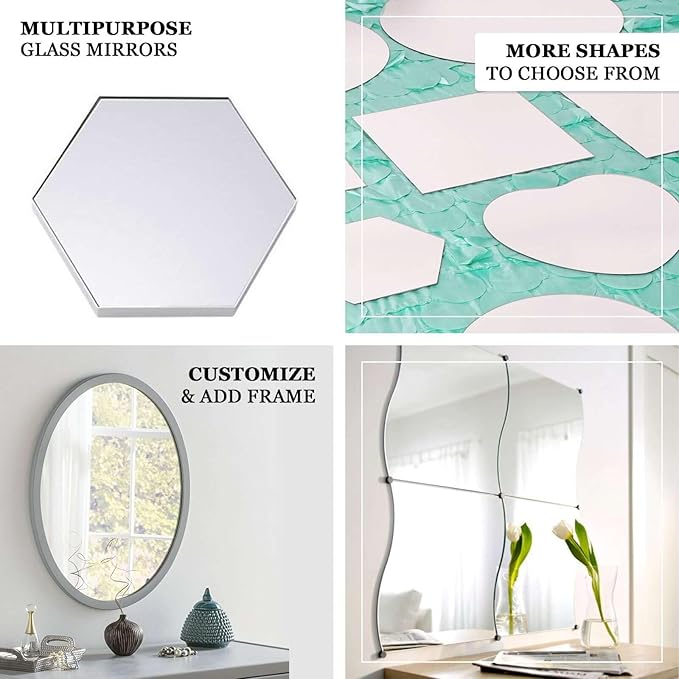 Efavormart 4 Pack 12" Oval Glass Mirror