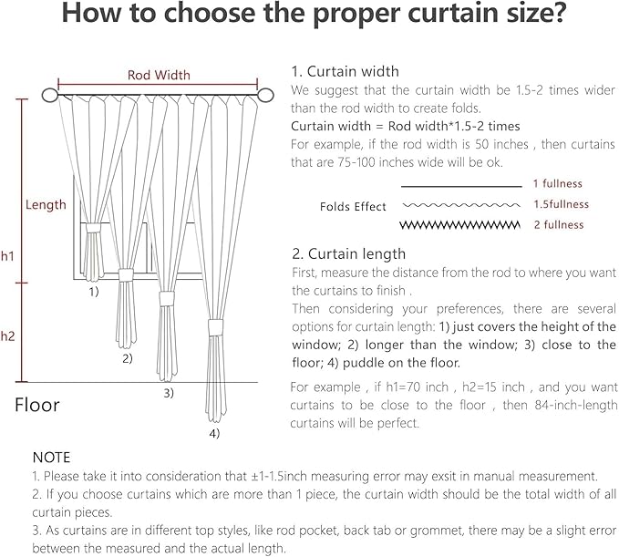 Joydeco Linen Curtains 90 Inch Length, Light Filtering Curtains for Bedroom Living Room, 52 Inches Wide Faux Linen Drapes with Back Tab & Rod Pockets (52x90 inch, Ebony Grey)