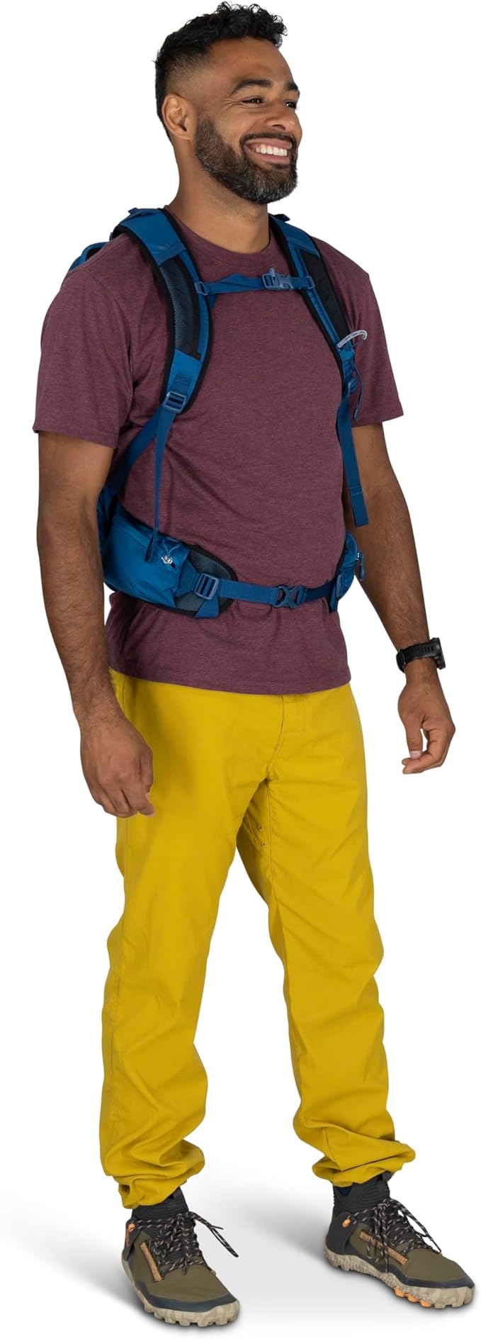 Osprey Talon 11L Men's Lightweight Hiking Backpack - Small Daypack for Travel & Camping, Scoria Blue/Night Shift