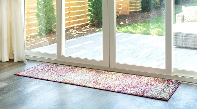 Rugs.com Arlington Collection Rug – 13 Ft Runner Multi Medium-Pile Rug Perfect for Hallways, Entryways