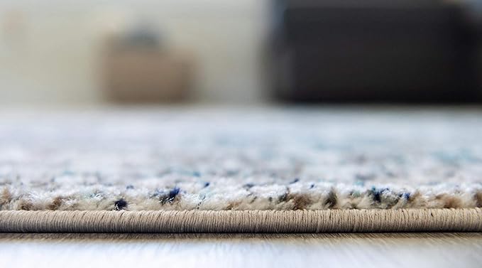 Rugs.com Arlington Collection Rug – 8 Ft Round Grey Medium-Pile Rug Perfect for Kitchens, Dining Rooms
