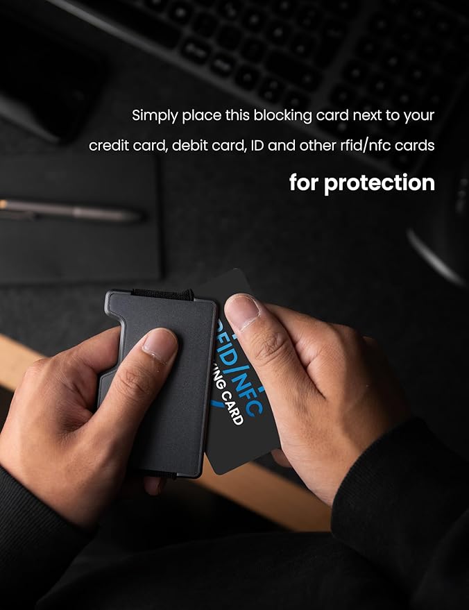 WHonor RFID Blocking Card 5 Pack, Bank Debit Credit Card Protector, Anti-Theft Contactless NFC Blocker, Entire Wallet Protection (5)