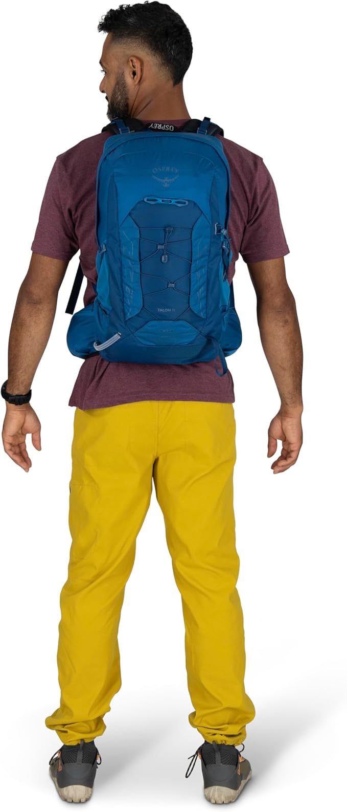 Osprey Talon 11L Men's Lightweight Hiking Backpack - Small Daypack for Travel & Camping, Scoria Blue/Night Shift
