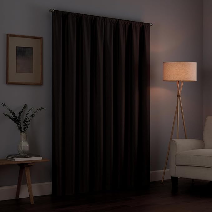 Eclipse Kendall Blackout Curtain, Thermal Insulated Grommet Window Panel, Noise Reducing Curtains for Bedroom, Living Room or Nursery, (1 Panel), 54 in Long x 42 in Wide, Raspberry