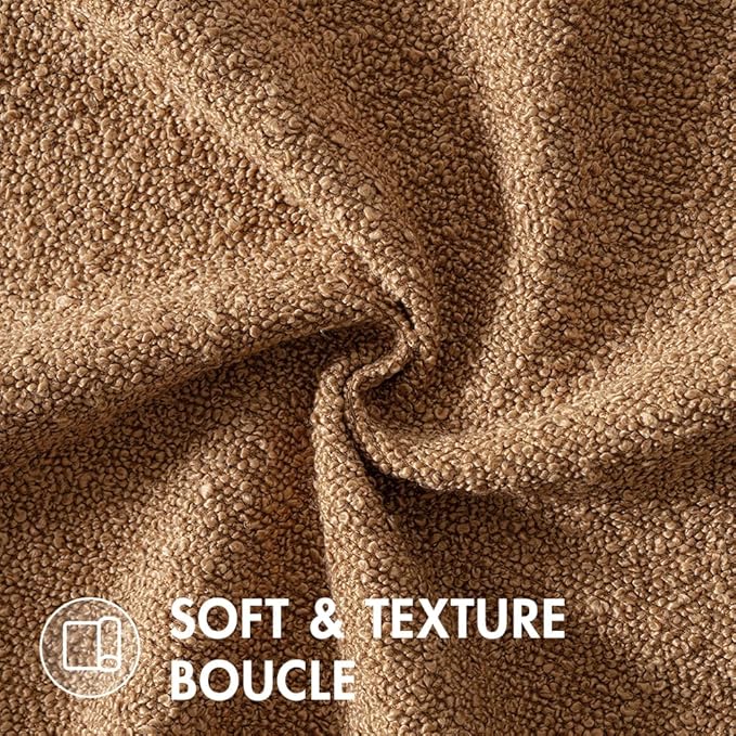 MIULEE 18x18 Inch Decorative Pillow Covers for Couch Bed Set of 2 Textured Boucle Neutral Winter Throw Pillows Brown Accent Solid Cushion Vintage Pillowcases Sofa Livingroom Home Decor