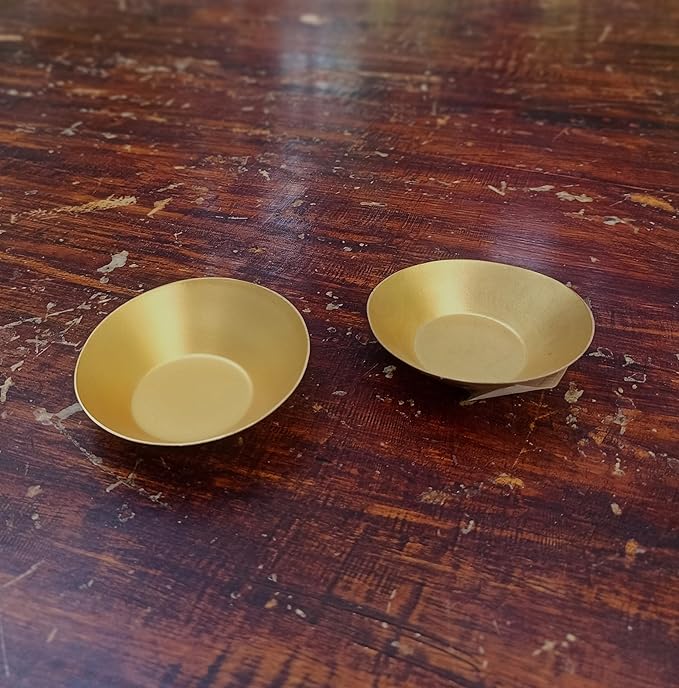 DeKulture Handmade Brass Tea Light Holder Set of 2 – Votive Candle Holders for Home Décor, Weddings, Table Centerpieces, and Gifts – 3 x 1 Inch