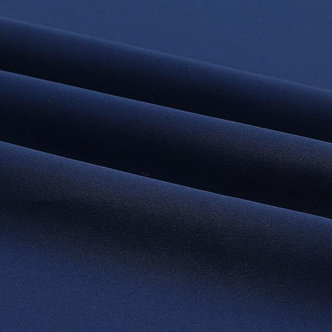 DUALIFE 2 Panels Vertical Curtains for Window, Doorway Curtain Room Drapes 120 Inch Length 60 Inch Wides, Privacy Curtains for Patio Sliding Door(Navy, 10ft Tall x 5ft Wide)