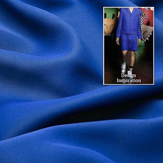DUALIFE Royal Blue Blackout Curtain Panels/Drapes 45 Inch Length for Boys Bedroom 2 Panels Thermal Insulated Solid Draperies with Grommet for Living Room 38 W x 45 L Inch