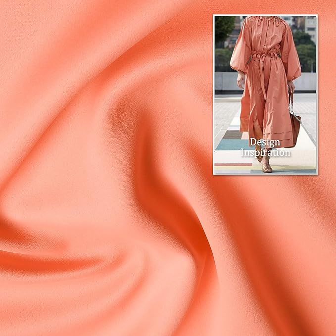 DUALIFE Light Peach Coral Colored Curtains 63 Inches Long 2 Panels Set Thermal Insulated Grommet Room Darkening Curtain Panels for Girls Bedroom 42 W x 63 L Inch Orange Coral