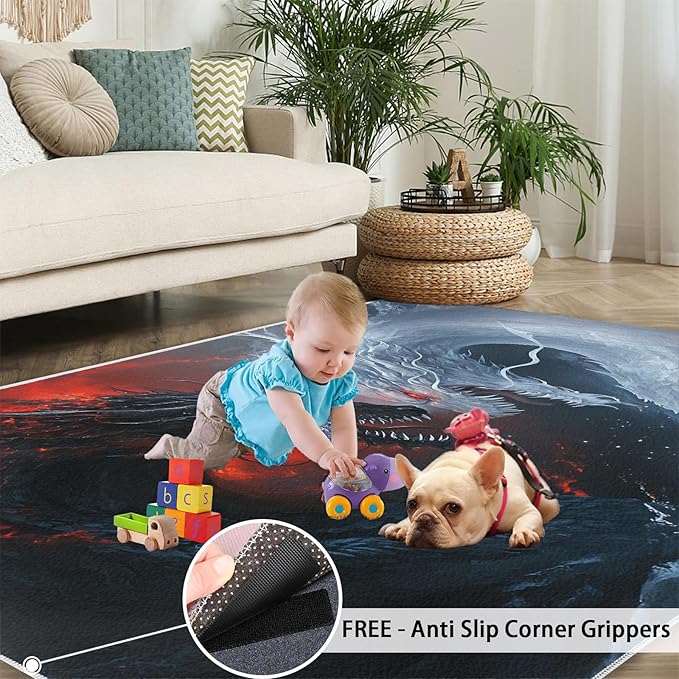 Graffiti Hip-Hop 2x3 Area Rugs for Living Room, Skateboarding Washable Non Slip Rugs, Street Art Low Pile Print Rug for Bedroom, Dining Room, Home Office