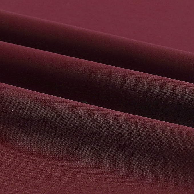 DUALIFE Burgundy Red Curtains for Bedroom Extra Long Drapes 120 Inches Long for Living Room 60 by 120 Inch Length, Set of 2, Grommet Top
