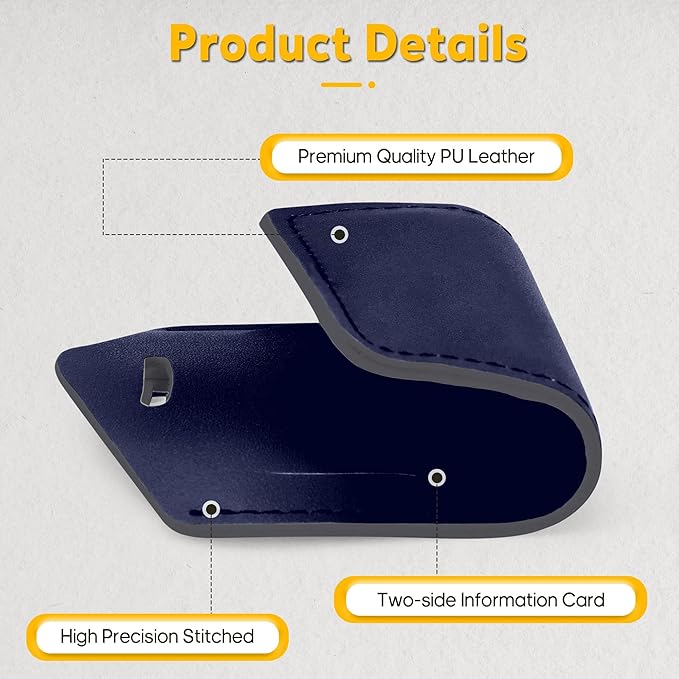 Travelambo 26 Pack Luggage Tags Faux Leather for Suitcases Travel Bag Labels with Protection Cover ID (Deep Blue)