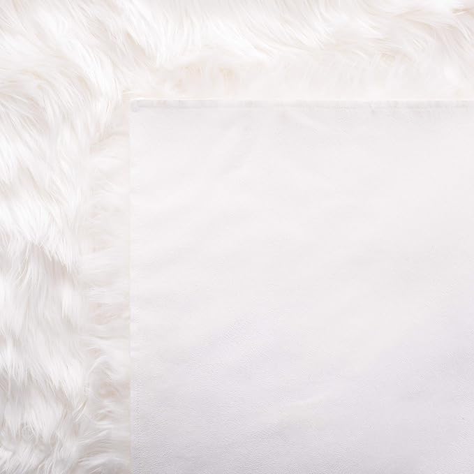 SAFAVIEH Faux Sheep Skin Collection Runner Rug - 2'6" x 8', Ivory, Silken Glam Design, Non-Shedding & Easy Care, 2.35-inch Thick Ideal for High Traffic Areas in Living Room, Bedroom (FSS235A)