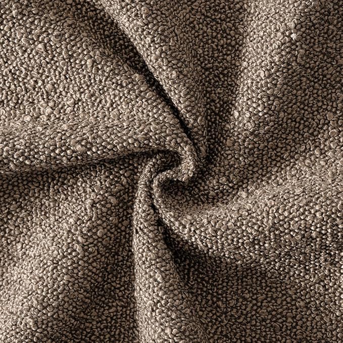 MIULEE 22x22 Decorative Euro Sham Throw Pillows for Bed Set of 2 Textured Boucle Neutral Winter Throw Pillow Covers Dark Brown Accent Solid Vintage Pillowcases Couch Sofa Livingroom Home Decor