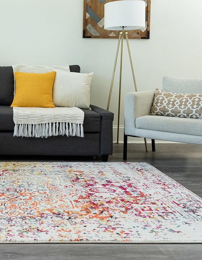 Rugs.com Arlington Collection Rug – 10' x 14' Multi Medium-Pile Rug Perfect for Living Rooms, Large Dining Rooms, Open Floorplans