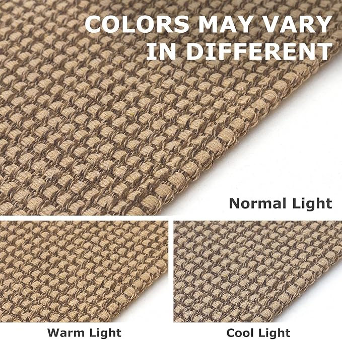 IOHOUZE Washable Exrea Long Hallway Runner Rug 3x20 Non Slip Rubber Backed Kitchen Runner Entryway Runner Indoor, Woven Rugs Floor Carpet for Kitchen Hall Entryway Stair, Orange/Tan/Brown