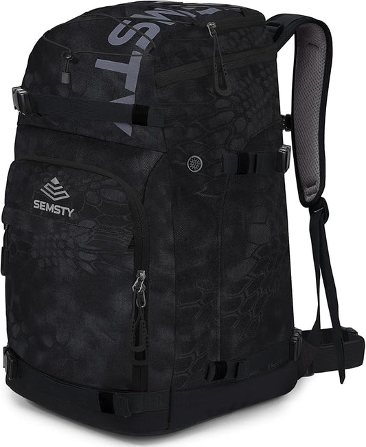 Ski Boot Bag, 55L/70L Waterproof Ski and Snowboard Boots Travel Backpack for Skis, Snowboard, Ski Helmet, Goggles, Gloves & Accessories