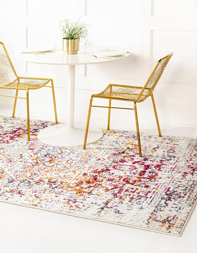 Rugs.com Arlington Collection Rug – 7' x 10' Multi Medium-Pile Rug Perfect for Living Rooms, Large Dining Rooms, Open Floorplans