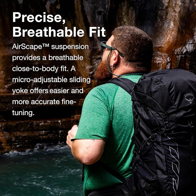 Osprey Talon 33L Men's Lightweight Hiking Backpack - Daypack for Travel & Camping, Green Canopy/Pine Leaf, Extended Fit