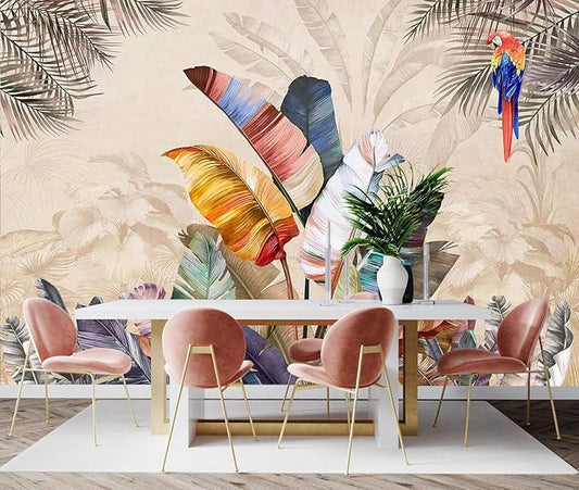 Abstract Background Floral Wallpaper Garden, Wall murals for Living Room, Bedroom, Bathroom Background Wall Decoration（Non-self-Adhesive）