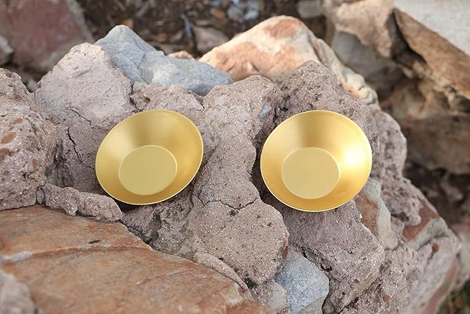 DeKulture Handmade Brass Tea Light Holder Set of 2 – Votive Candle Holders for Home Décor, Weddings, Table Centerpieces, and Gifts – 3 x 1 Inch