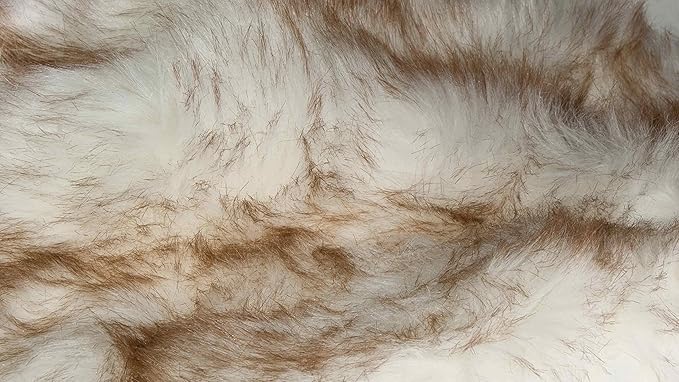 Luxe Gordon Faux Fur Rug with Soft and Fluffy Pile | Machine Washable Living Room Rug with Anti-Slip Backing | Cruelty-Free Area Rugs for Office or Bedroom, Gradient Tan, 4 ft x 6 ft