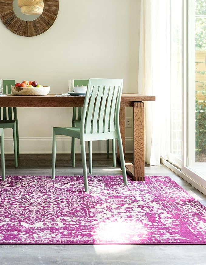 Rugs.com Arlington Collection Rug – 3' x 5' Purple Medium-Pile Rug Perfect for Living Rooms, Large Dining Rooms, Open Floorplans