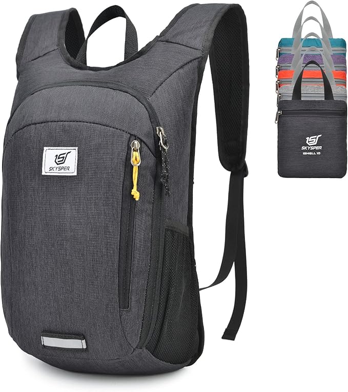 SKYSPER Small Daypack 10L Hiking Backpack Packable Lightweight Travel Day Pack for Women Men