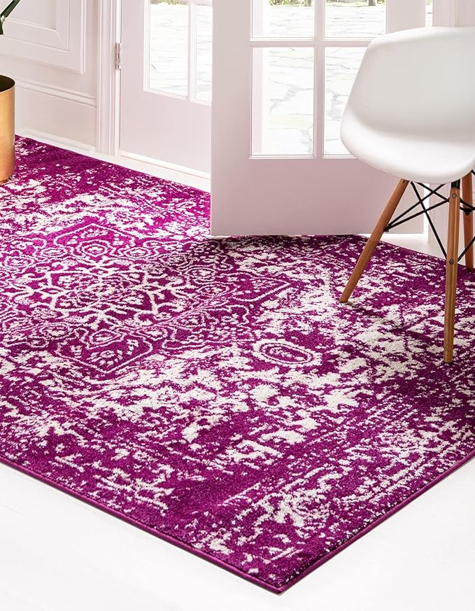 Rugs.com Arlington Collection Rug – 3' x 5' Purple Medium-Pile Rug Perfect for Living Rooms, Large Dining Rooms, Open Floorplans