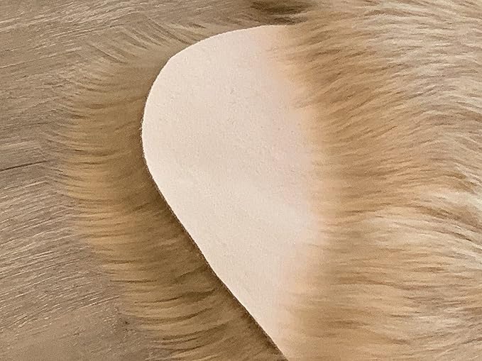 LAMBZY Faux Sheepskin Super Soft Hypoallergenic Silky Shag Bear Rug for Living Room, Kids Room, Sofa (2'x3', Beige)